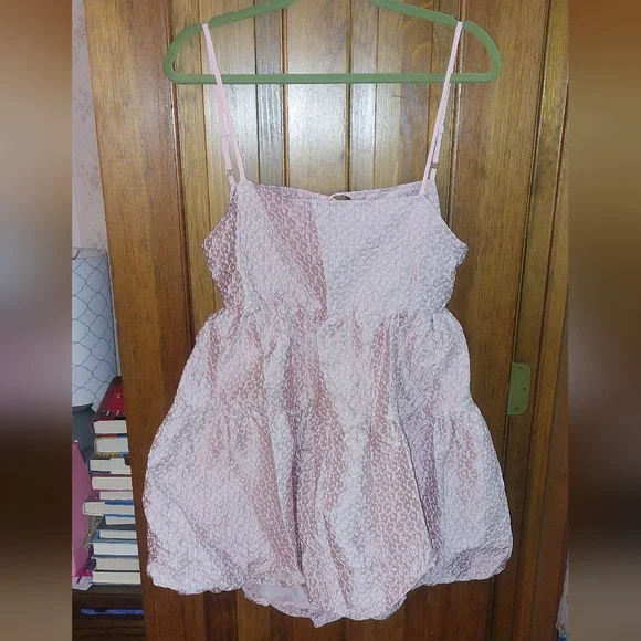 Aureta Studio x Anthropologie Square-Neck Bubble-Hem Mini Dress in Pink - Picture 6 of 16